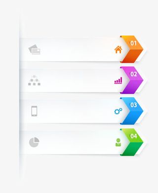 手绘多彩箭头免抠