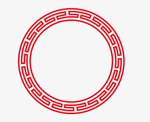 矢量中式圆形边框PNG图片免抠