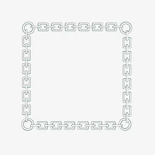 链条边框素材png图片免抠