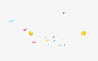 漂浮金钱素材免抠