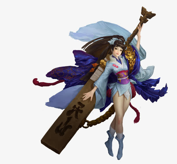 天山女 卡通png素材免抠