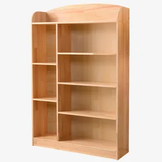 实木儿童格子书柜免抠