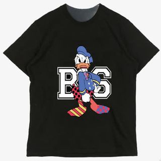 原宿唐老鸭短袖T恤免抠