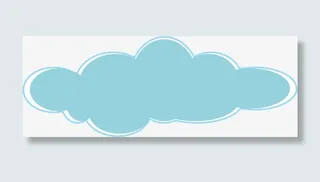 白色卡通云朵免抠