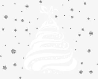 圣诞节白色圣诞树免抠