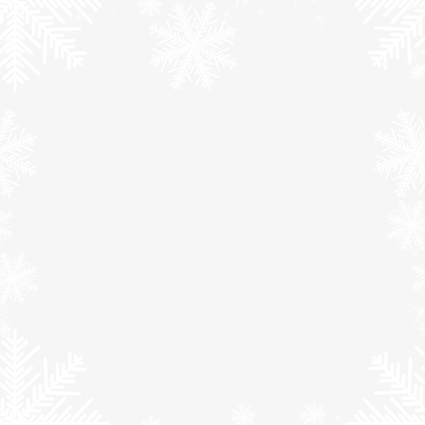 冬季白色雪花边框免抠