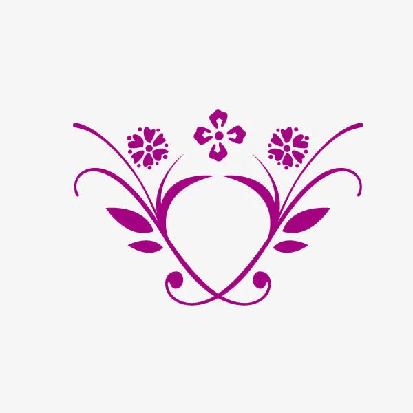 花纹底纹 紫色 中国风 装饰免抠