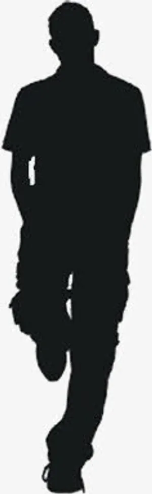 光棍节型男剪影宣传免抠