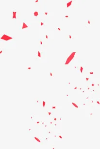 红色图形设计几何免抠