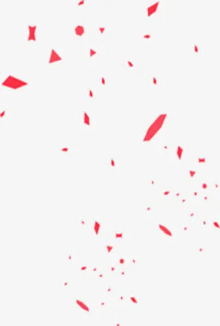 红色图形设计几何免抠