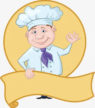 OK手势的厨子免抠