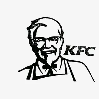 黑色肯德基老爷爷标志免抠
