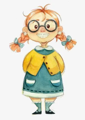 卡通小女孩免抠