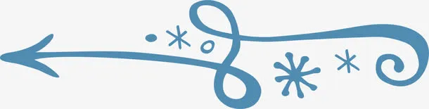 小清新蓝色箭头免抠