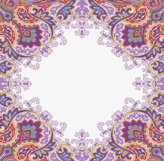 中国古典色彩边框花框免抠