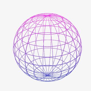 紫色蓝色渐变矢量网格球体素材免抠