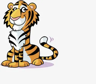 卡通骄傲老虎免抠