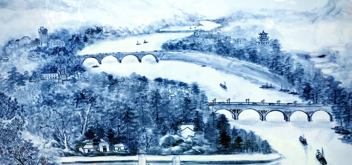 中国风古村背景高清