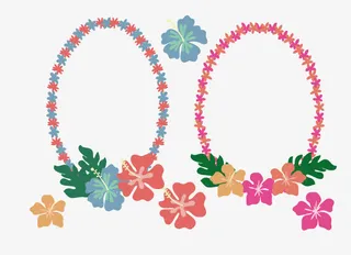 粉蓝色水彩花朵免抠