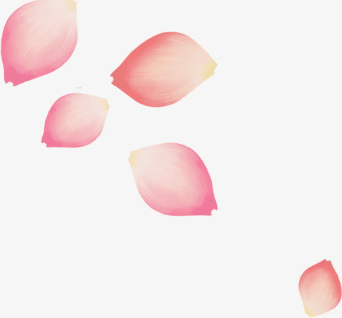 中秋节粉色手绘花瓣免抠