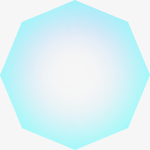 淡蓝八边形宣传海报免抠
