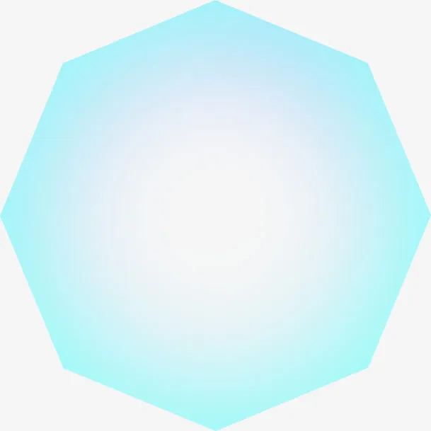 淡蓝八边形宣传海报免抠