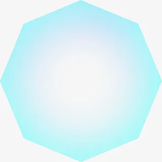 淡蓝八边形宣传海报免抠