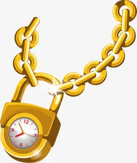 卡通手绘金锁免抠 卡通手绘金锁免抠