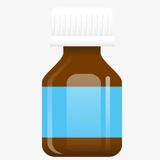 白色盖子药瓶子免抠