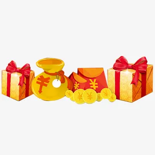 红包礼品金币免抠