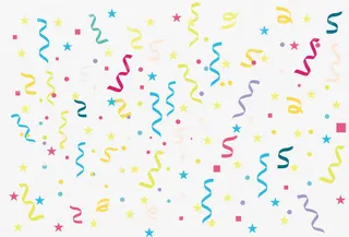 庆祝装饰彩带免抠