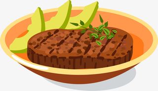 矢量卡通牛排西餐免抠