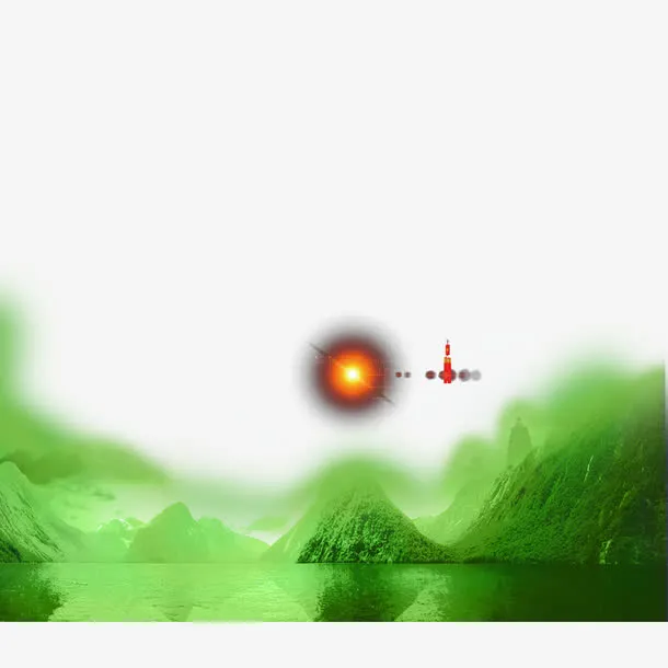 绿色山峰免抠