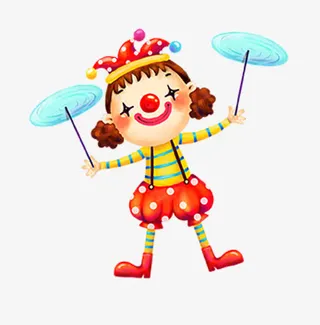 女杂技小丑免抠