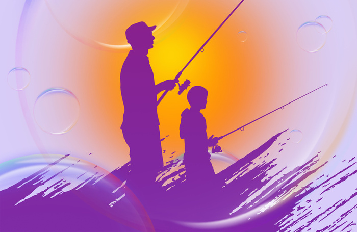 淘宝渔具主图海报背景模板高清