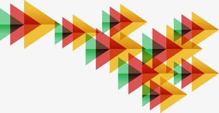 向右彩色三角免抠