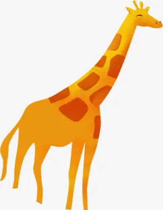 途牛网卡通长颈鹿海报免抠