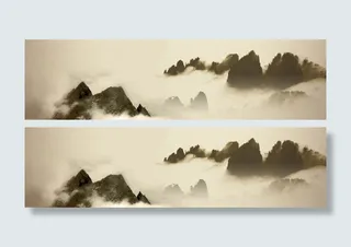 简约大气通用轮播  淘宝广告免抠