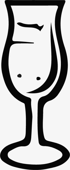 高脚杯饮料简笔画免抠