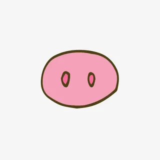 粉色猪鼻子免抠