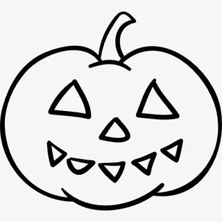 万圣节典型南瓜头微笑图标免抠