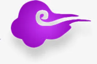 左上紫色祥云七夕免抠