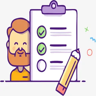 商务男士与账单免抠