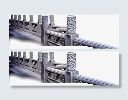 古风现代石桥免抠