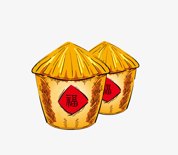 堆满谷物的粮仓免抠