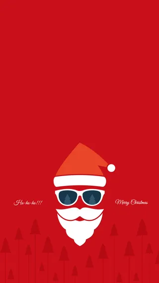 红色卡通圣诞老人H5图高清