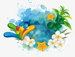 夏日促销背景元素