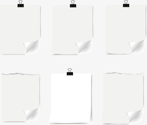 折角效果纸张免抠