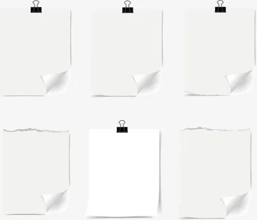 折角效果纸张免抠