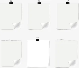 折角效果纸张免抠